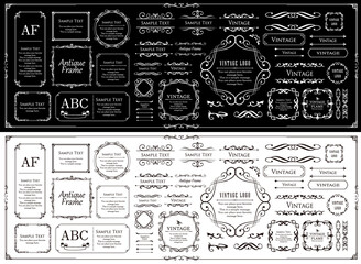 オシャレなフレーム。デザインテンプレート。ゴージャスな額のセット。