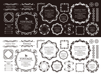 オシャレなフレーム。デザインテンプレート。ゴージャスな額のセット。