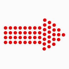 Red Color Arrow Vector Design icon