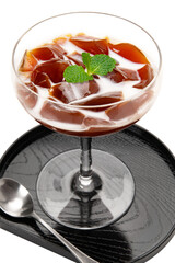 夏の冷菓、紅茶ゼリー