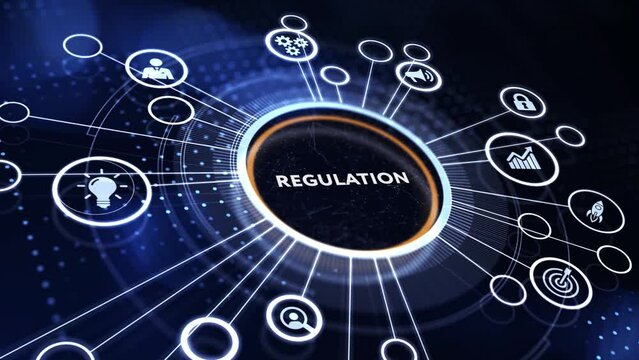 Business, Technology, Internet and network concept. Regulation Compliance Rules Law Standard.