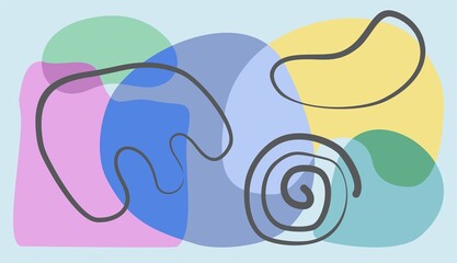 Abstract pastel color doodle vector background design template