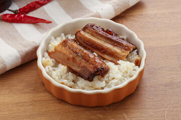 Roasred eel with steamed rice