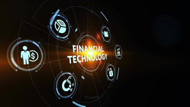 Fintech Financial technology digital money online banking business finance concept.