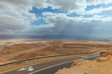 road in Arava desert Israel