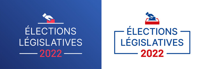 Elections legislative in France, 2022 banner vector illustration.