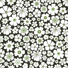Seamless floral decoration pattern. - 502880587