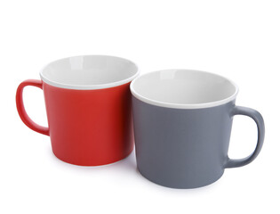 New cups isolated on white background