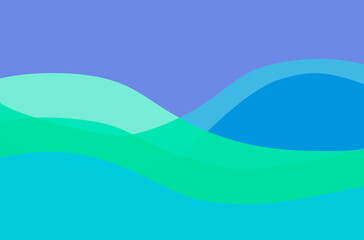 Fondo de capas en olas de color morado y azul.