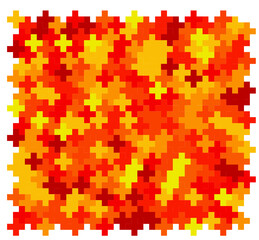빨간색 노란색 색상 십자가 패턴 일러스트