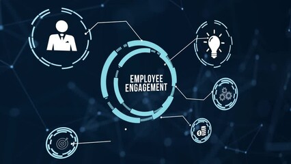 Internet, business, Technology and network concept. Employee engagement. Virtual button.