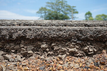 blurry road construction layer SOIL AGGREGATE SUBBASE