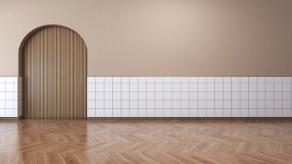 Empty room with Wall Background. 3D illustration, 3D rendering	
