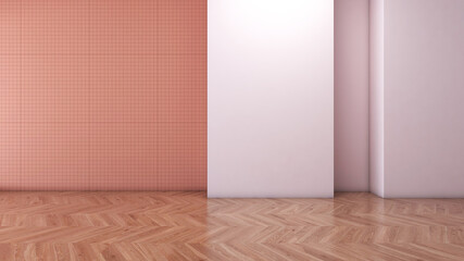 Empty room with Wall Background. 3D illustration, 3D rendering	
