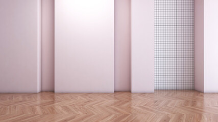 Empty room with Wall Background. 3D illustration, 3D rendering	
