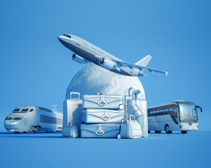 Multi transport travel blue