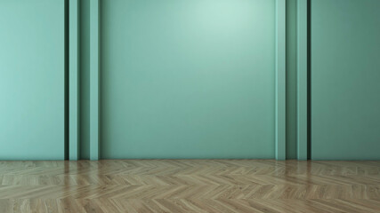 Empty room with Wall Background. 3D illustration, 3D rendering	
