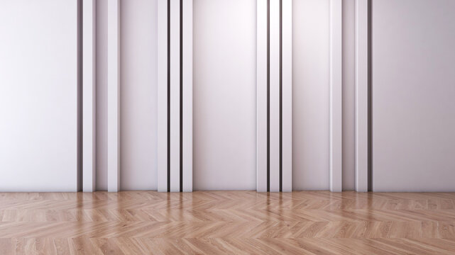 Empty room with Wall Background. 3D illustration, 3D rendering © wichuda