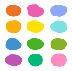 Abstract oval shape elements and free form background.