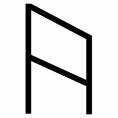 vector runic scandinavian celtic alphabet letter A