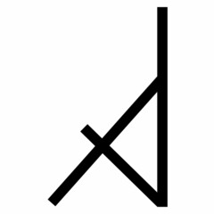 vector runic scandinavian celtic alphabet letter A