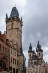 Fototapeta na wymiar Teynkirche, Altstädter Rind, Prag, Tschechien