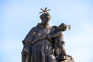 Fototapeta na wymiar Heiliger Antonius von Padua, Karlsbrücke, Prag, Tschechien