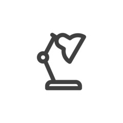 Desk lamp line icon