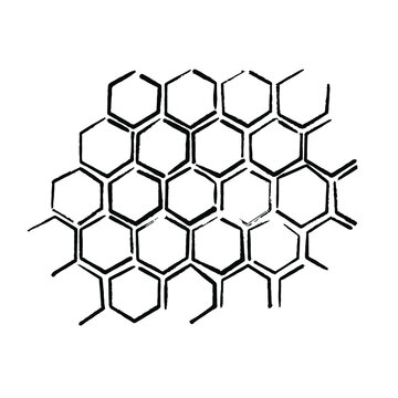 Honey Bee Wax Honeycomb Stock Illustration by ©philkinsey #128419332