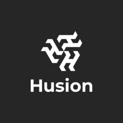 Initial Letter HHH monogram Logo.
