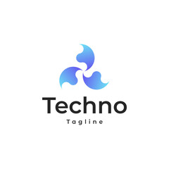 technology modern gradient colorful logo

