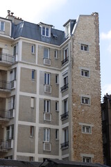 Apartment building in the city of Paris, France