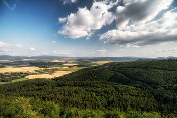 Beautiful mountain vlandscape from rock called Ondrašovska skala, Slovakia