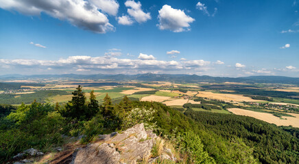 Fototapeta premium Beautiful mountain landscape from rock called Ondrašovska skala, Slovakia