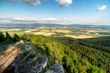 Fototapeta premium Beautiful mountain landscape from rock called Ondrašovska skala, Slovakia