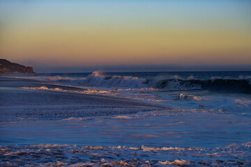 Ocean background, sea wallpaper. Tropical beach, paradise shore with blue water background.