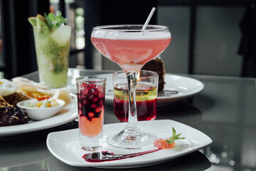 Raspberry Juice Cocktail Mocktail