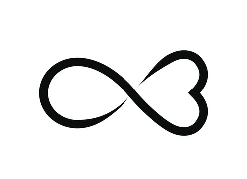 Heart infinity icon.  Vector Infinite love Icon