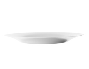 white plate isolated on alpha background 3D Render