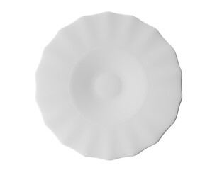 white plate isolated on alpha background 3D Render