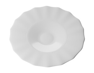 white plate isolated on alpha background 3D Render