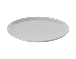 white plate isolated on alpha background 3D Render
