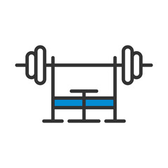 Icon Of Bench With Barbell