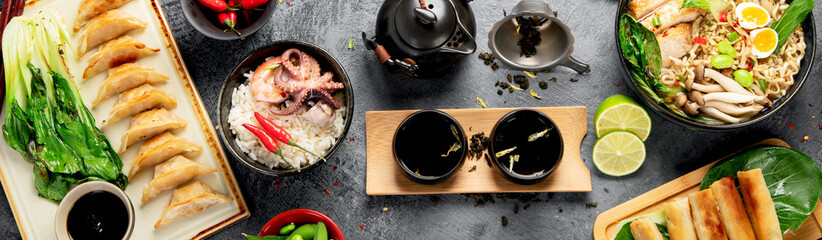 Various of asian meals.