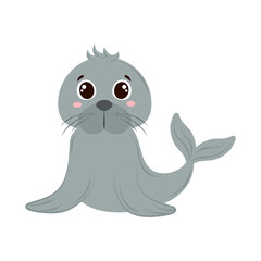 cute seal marine icon