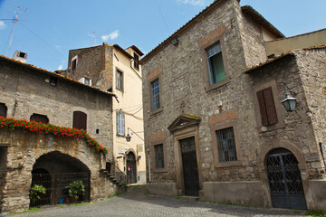 Fototapeta na wymiar Viterbo, borgo, medievale, cittadino