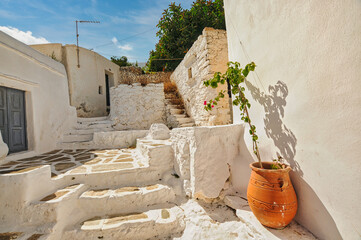 Cycladic architecture in Sikinos island Greece