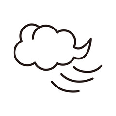 Vector illustration of clouds and wind.