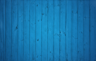 wooden wall, blue background