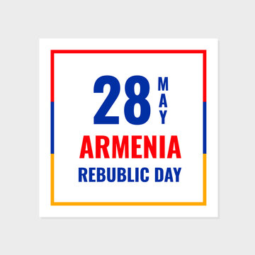 Armenia Republic Day typography poster. Armenian holiday celebrated on May 18. Vector template for banner, greeting card, flyer, etc